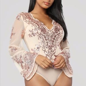 Classy Girl Mesh Sequins Body suit